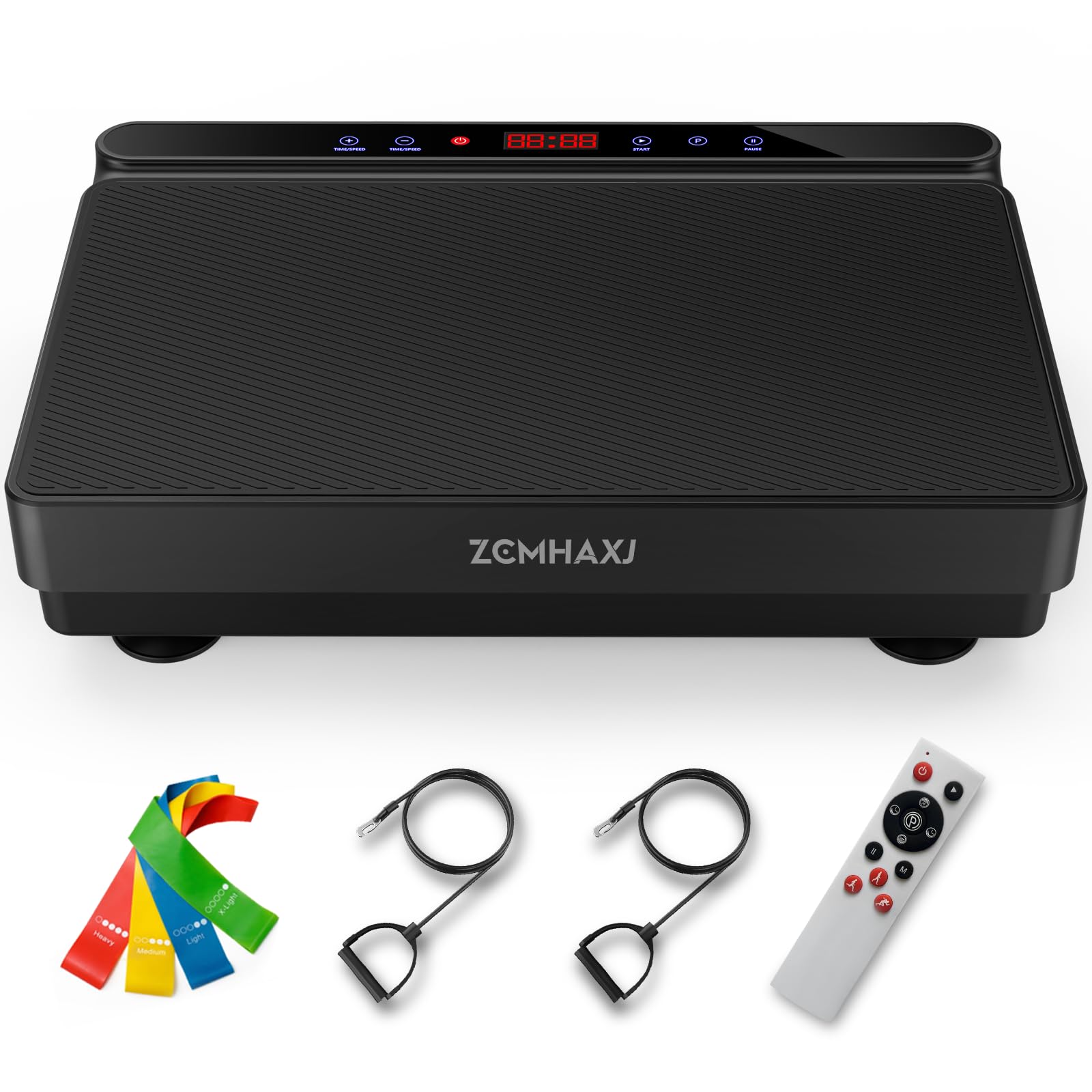 ZCMHAXJ Vibration Plate Exercise Machine for Lymphatic Drainage & Weight Loss, Vibrating Plate with Loop & Resistance Bands, 330LBS Capacity Whole Body Workout Power Plate Vibration Platform for Home โ image 1