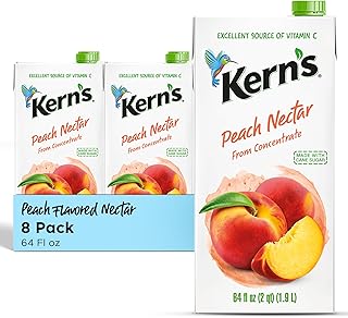 Kern’s Peach Juice Nectar - Peach Nectar Made with Fresh Fruit Puree - F...