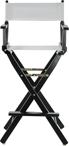 Miniatura 344 de Casual Home - Silla de director de 30 in, marco blanco, con lona color blanco, altura de barra