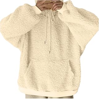 Women's Fleece Jacket with Hood Polar Fleece Jacket Plush Jacket with Pockets Loose Lightweight Transition Jacket Teddy Fleece Jacket with Hood and Pockets Faux Leather Jacket Autumn Coat Winter