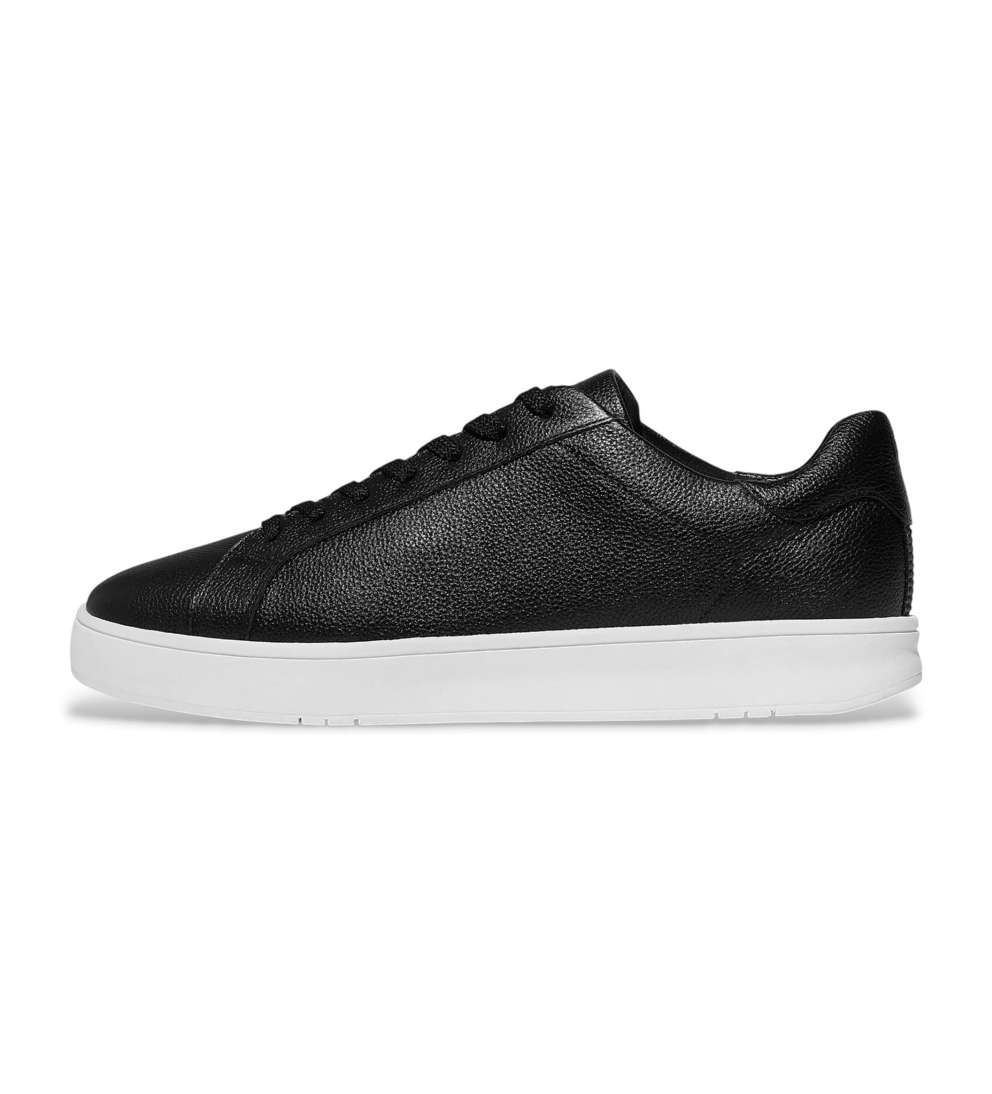Fitflop Rally II Herren-Sneaker aus getrommeltem Leder, Schwarz, Größe 47, Schwarz, 47 EU