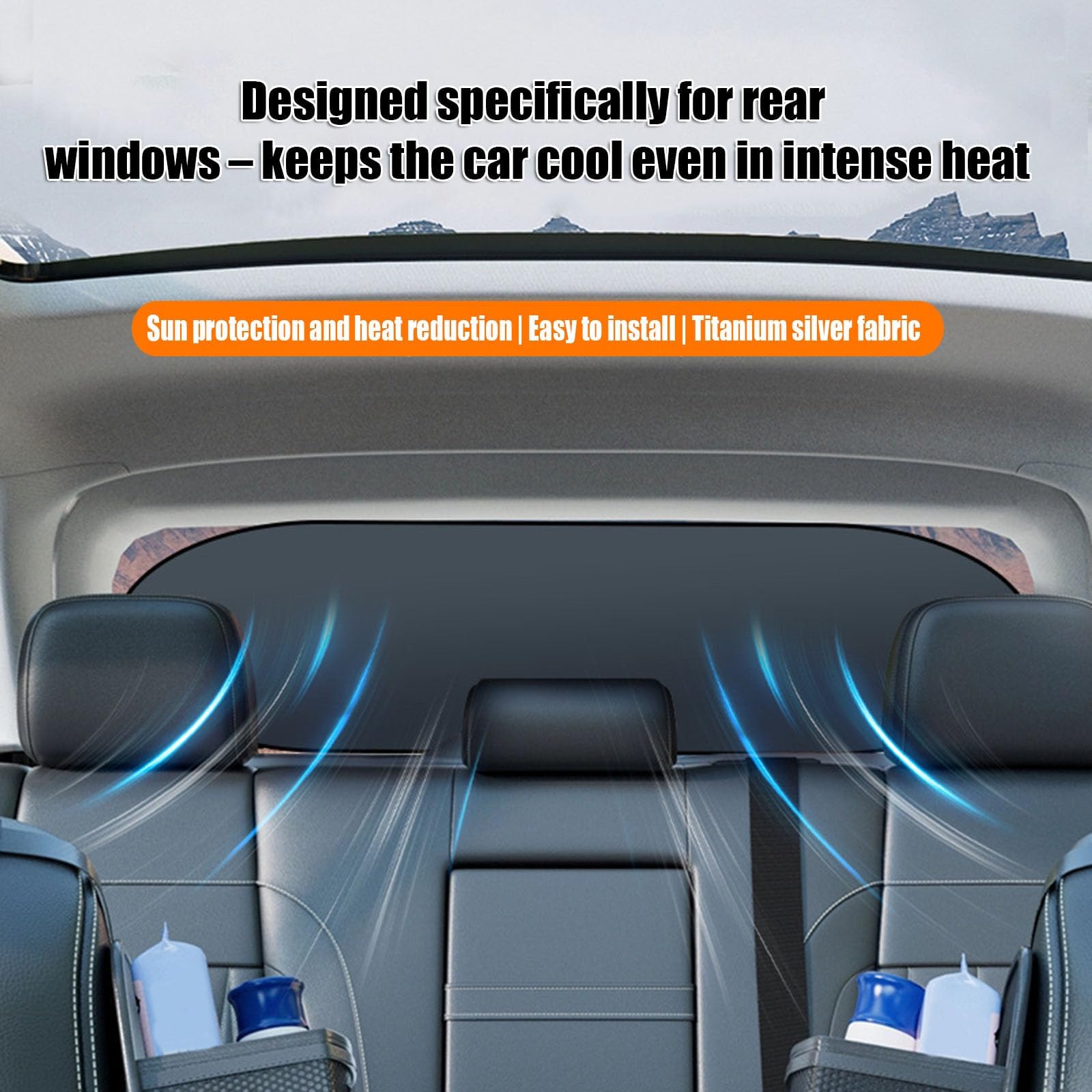 Pare-Soleil Lunette Arrière, pour Dacia Sandero Stepway 3 2012-2024 Pare-Soleil Voiture Arrière Protection Solaire Anti-UV Store Occultant Vitre Arrière