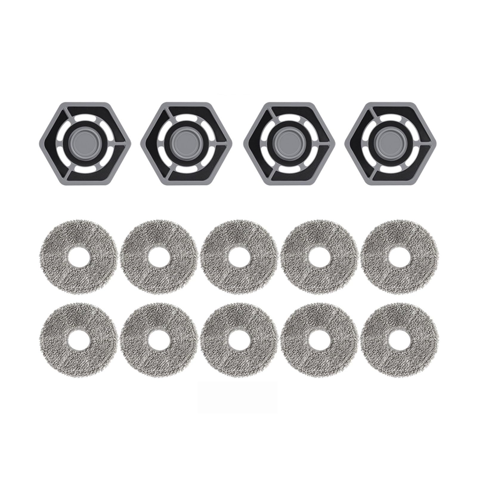 XYMURVVD Mop Cloth, Compatible For Deebot，N9 N9+ Robot Vacuum Cleaner Mop Holder Bracket Replacement Consumables Spare Parts(14pcs set)