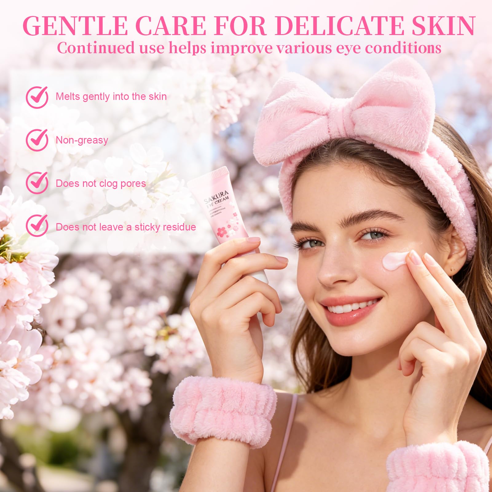Kit per la Cura della Pelle Sakura 14 Pezzi,Include detergente, essenza, crema, maschera di fango,Sakura Skincare Set,Set Skincare Viso Completo per Ragazze e Donne