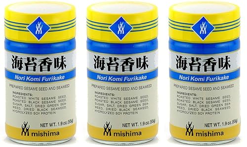 Nori Komi Furikake (semillas de sésamo preparadas y algas) - 1.9 oz (paquete de 3)