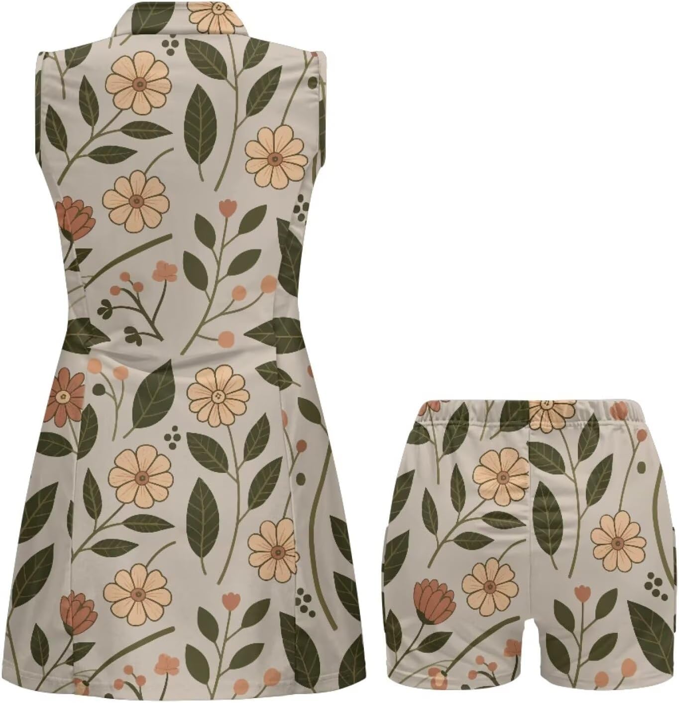 Tennis Dresses for Women Tennis Dress with Shorts Pockets Sleeveless Zip Front Golf Outfits Summer