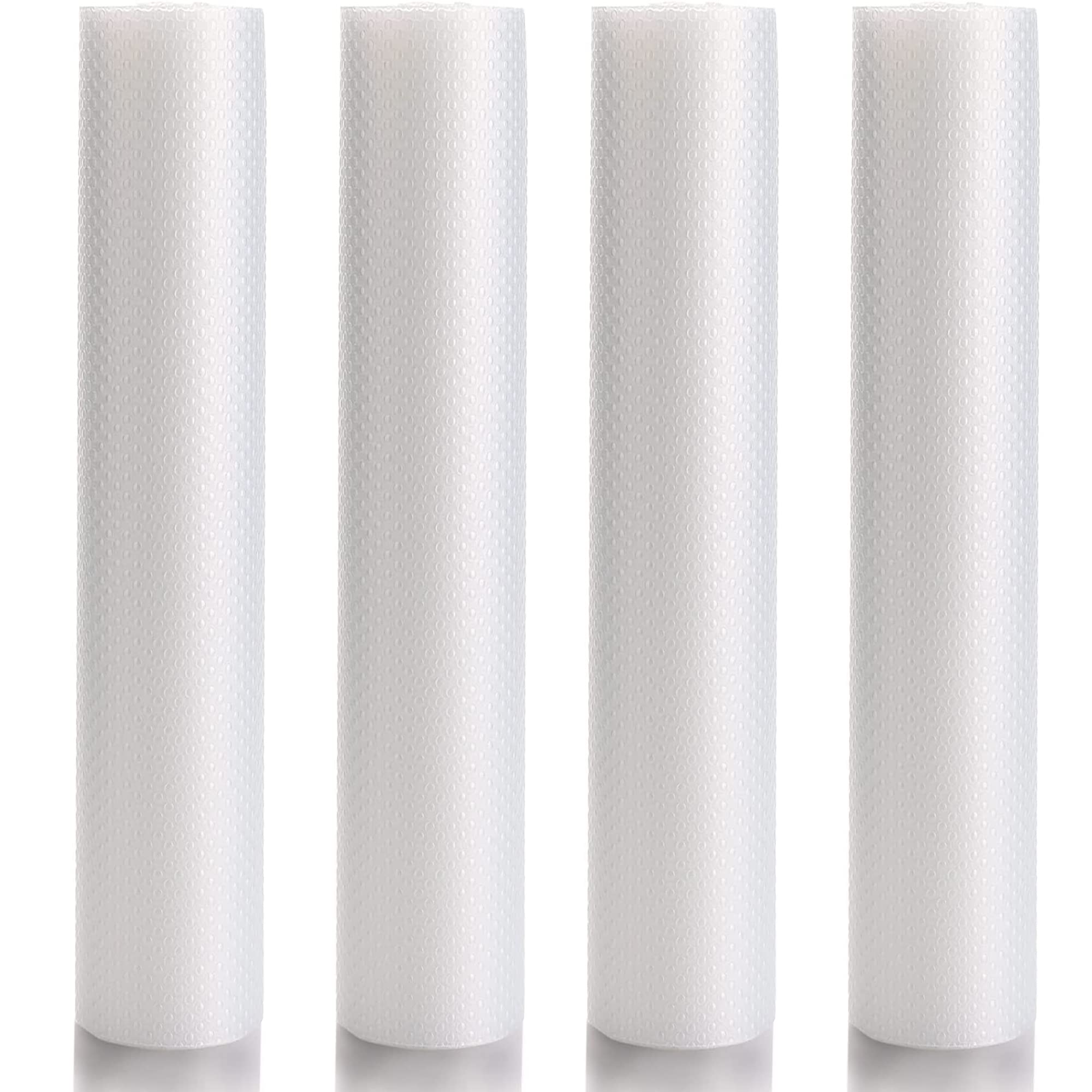 Haiqings Drawer Liner, 45cmx200cmx4 Rolls Kitchen Shelf Liner EVA Non-Adhesive Waterproof Washable Cabinet Liner Refrigerator Locker Anti-Slip Pad Sink Protector for Home Office (Clear/Dot)