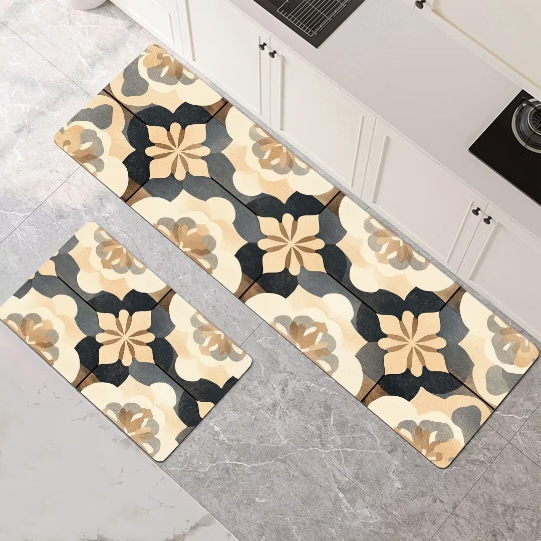 Alfombra cocina lavable de 2 piezas que protege el suelo del baño y pasillo de la humedad