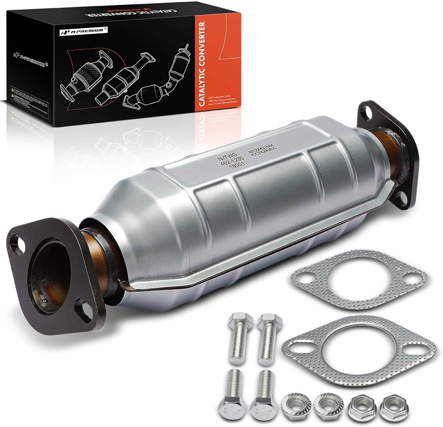 A-Premium Rear Catalytic Converter with Gasket Kit Direct-Fit Compatible with Hyundai Sonata 2009-2015 & Kia Optima 2013-2016, Forte 2010-2013, Forte Koup 2010-2014, 2.0L 2.4L, E.P.A. Compliant
