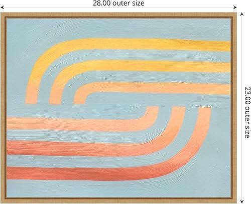 Miniatura 4 de Amanti Art Framed Canvas Wall Art 23x28 Woven Sea And Sun II by Grace Popp, Framed Wall Art Canvas, Abstract Artwork, Modern Decor, Medium Poster