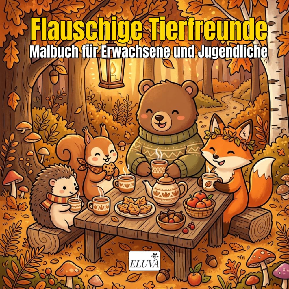 Cozy Animals — Gemütliche Tiere — Malbuch für Erwachsene und Jugendliche: 60 niedliche Kawaii-Tiere in gemütlichen Alltagsszenen — Ausmalbilder zur Entspannung
