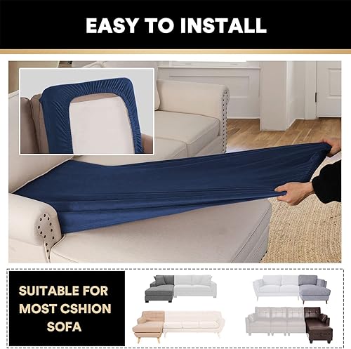 Miniatura 7 de ADPON Fundas de terciopelo para sofá modular, funda de cojín para sofá o sillón, en forma de L, funda separada para sofá seccional izquierdo o