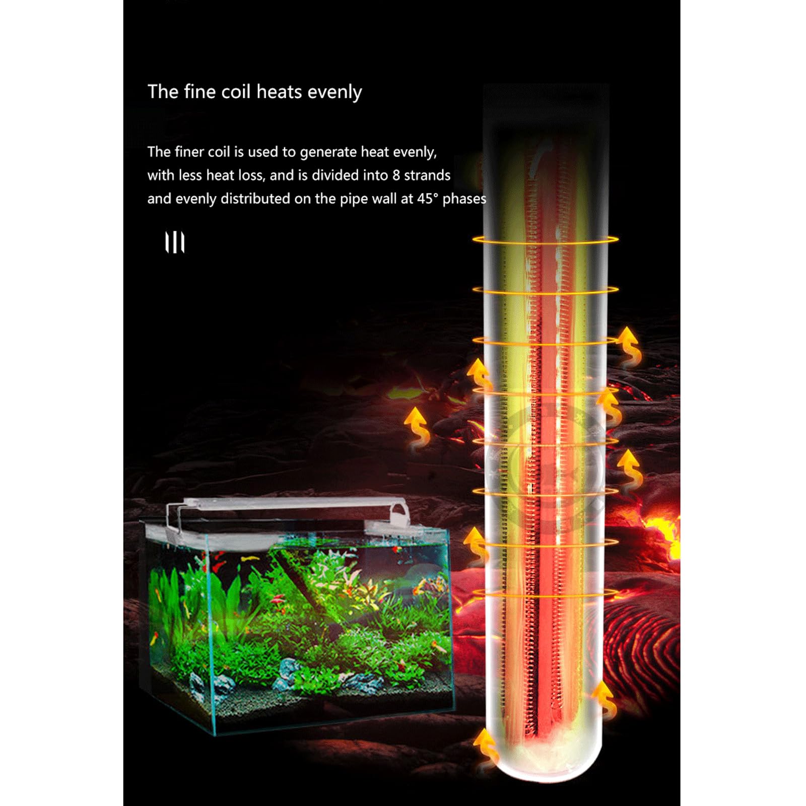 Calentador De Tanque De Pescado Varillas Termostato De Acuario A Prueba De Explosiones con Funda Protectora,100W