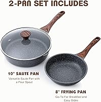 Vista 3 de SENSARTE Nonstick Frying Pan Skillets, Swiss Granite Coating Omelette Pans, Healthy Cookware Chef's Pan, Free of Intentionally Added PFOA