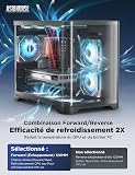 AsiaHorse Ventilateur de boîtier PC ARGB 120MM [Lot de 3] [Infinity Mirror] [HDB] Ventilateur RGB 1800 RPM/ 61.5CFM/ 24 LEDs 5V 3PIN ARGB et ventilateur PWM 12V 4PIN durée de vie de 50000H AMICI5GT - 2