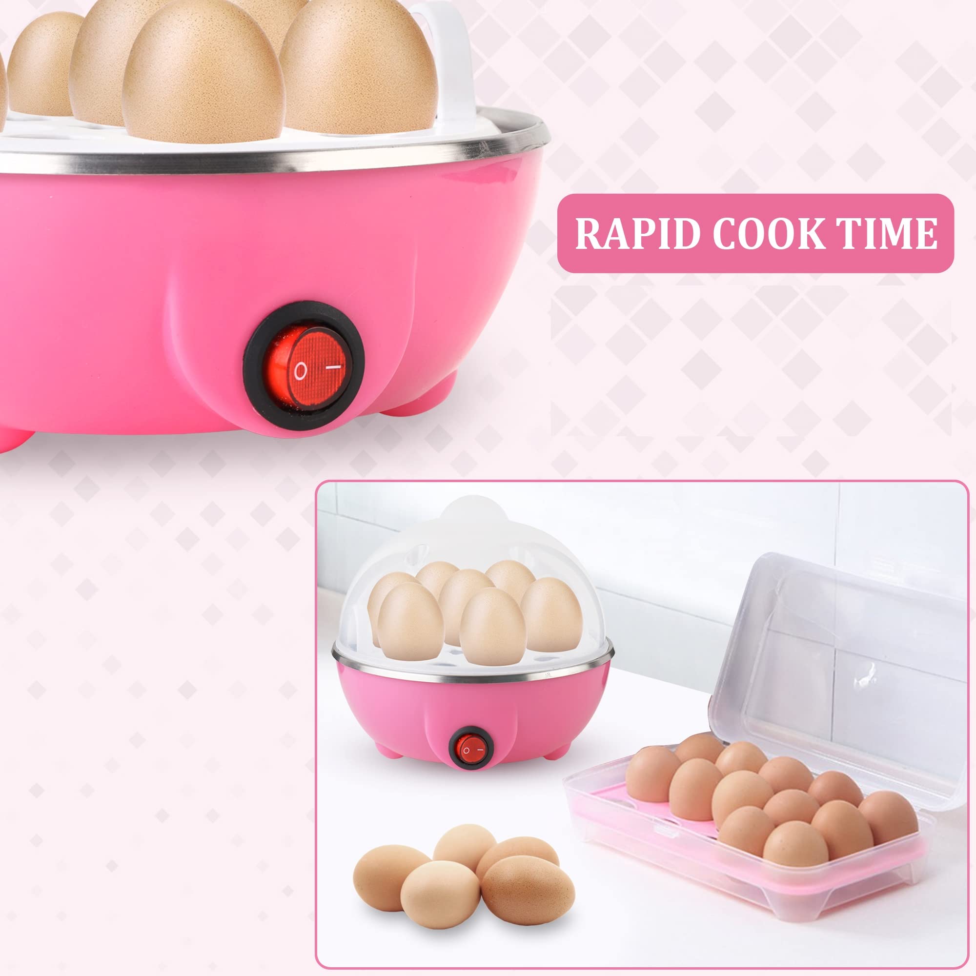 PRONEST Electric Egg Boiler | 3 Boiling Modes | Automatic Operation | Overheat Protection|75ml|Plastic|Multicolor 2