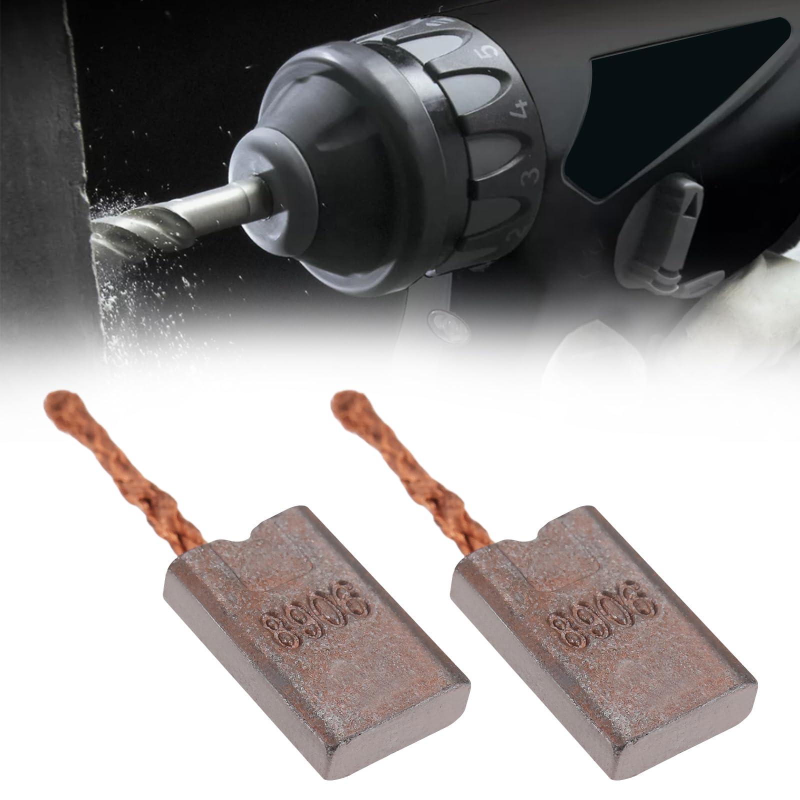 Spazzole Di Carbone Per Motore - 4 Pezzi 8906, Compatibili Panasonic EY7441/EY7940, 13x8x3mm - Foto 7