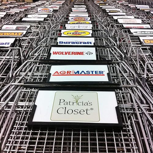 Miniatura 4 de Marco de carrito de compras, soporte de letrero de doble cara, se fija a la parte delantera del carrito de compras o la parte trasera del asiento