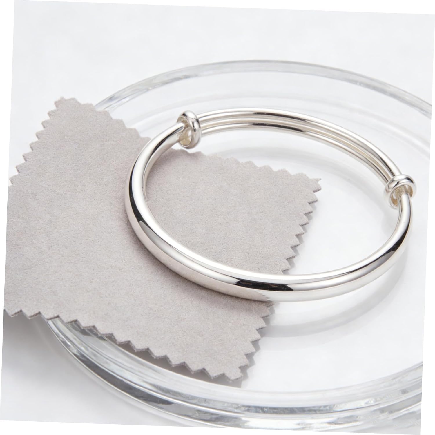 VICASKY 50pcs Suede Jewelry Cleaner Cloth for Silver Shine 8x8cm