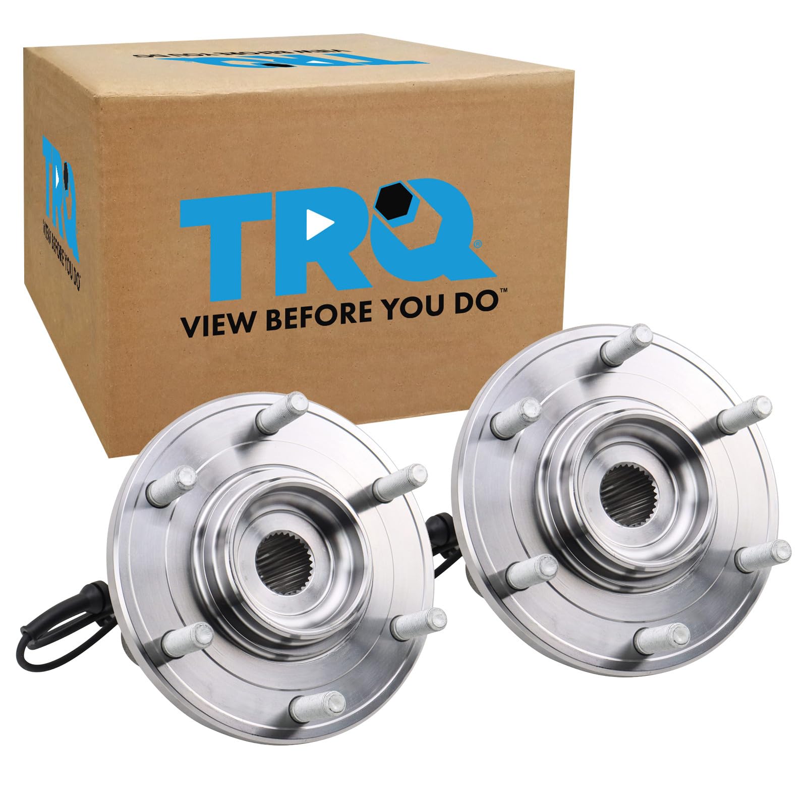 TRQ Front Left and Right Wheel Bearing &amp; Hub Assembly Set 2 Piece