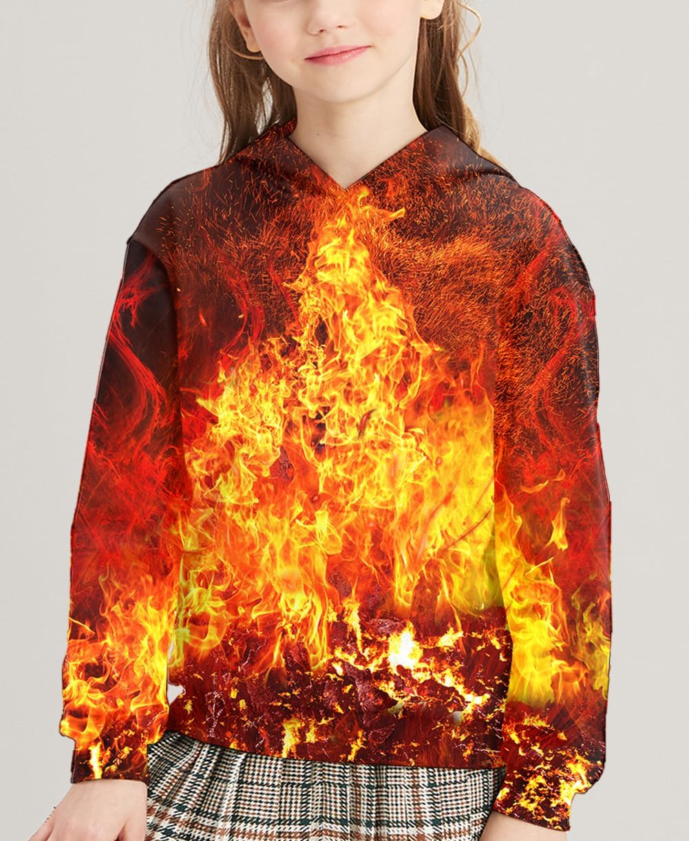 Hgvoetty Unisex Boys Girls Hoodies 3D Graphic Hooded Sweatshirts for Kids