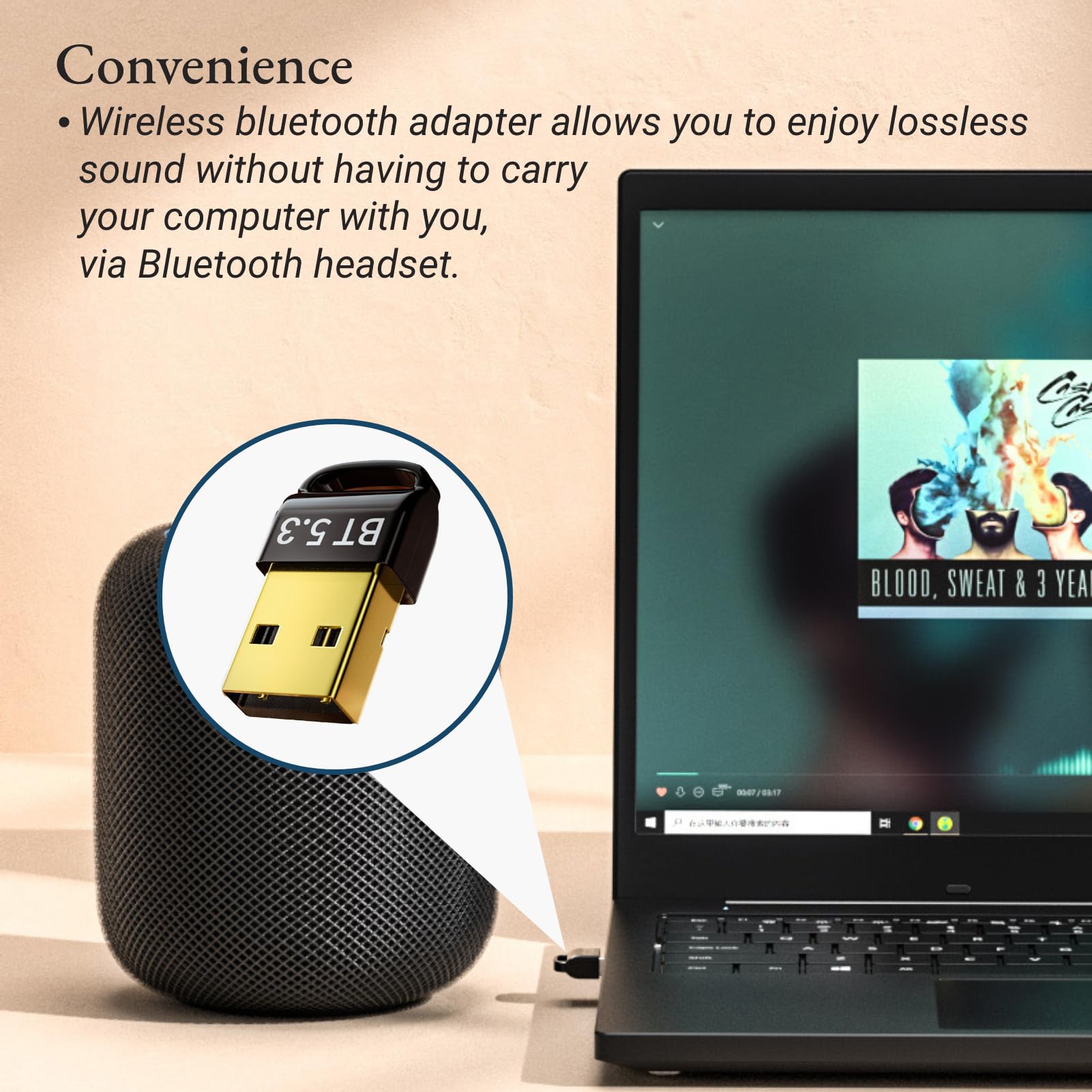 Drie-In-een Usb Bluetooth Zender Ontvanger 5.0 Com... - Grandado