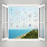 Lyukii 300Pcs DIY Catchers solaires Faire des kits Artisanat pour adultes cristal Catcheurs solaires pour fenêtre Suspension soleil Catcher avec chaîne Rainbow Maker cristal prismes Décor pour la maison jardin fête mariage ornement