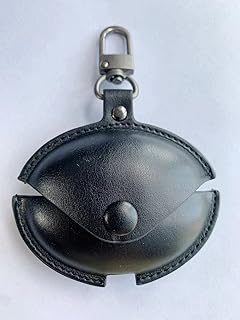 جراب حماية ناعم ومضاد للصدمات مصنوع من الجلد الطبيعي لسماعات الأذن اللاسلكية متوافق مع هواوي فري بودز 4i و5i، أسود