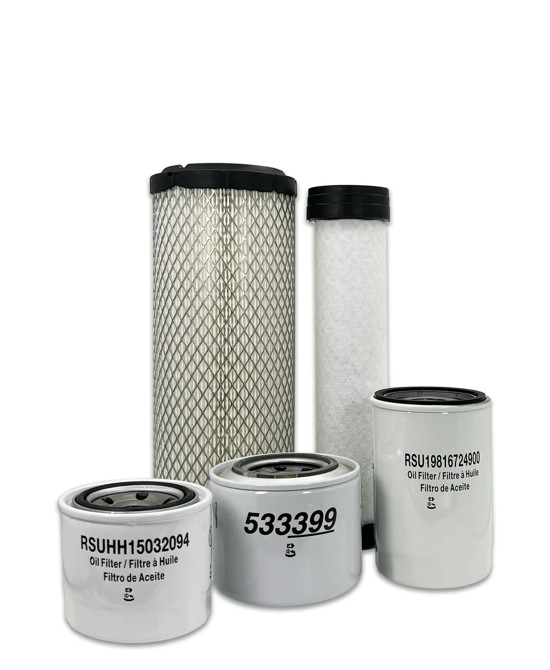 HERO Maintenance Filter Kit For John Deere 2520 Utility Tractor Filters Compatible With OEM M131802 M131803 M806419 MIU800645 LVU800097