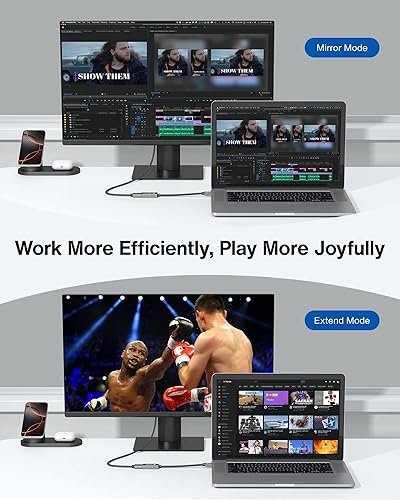 Miniatura 5 de IVANKY Adaptador Mini DisplayPort a HDMI 4K30Hz Paquete de 2, Thunderbolt 1 y 2 a HDMI, Adaptador Mini DP a HDMI para MacBook AirPro, Surface