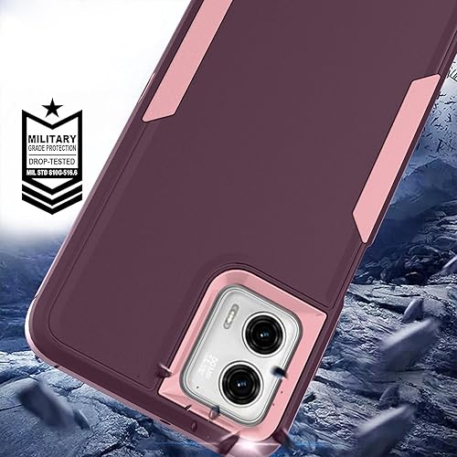 Miniatura 3 de Asuwish Funda protectora para Motorola Moto G Power 5G 2023 con protector de pantalla de vidrio templado y accesorios para celda, híbrida de TPU