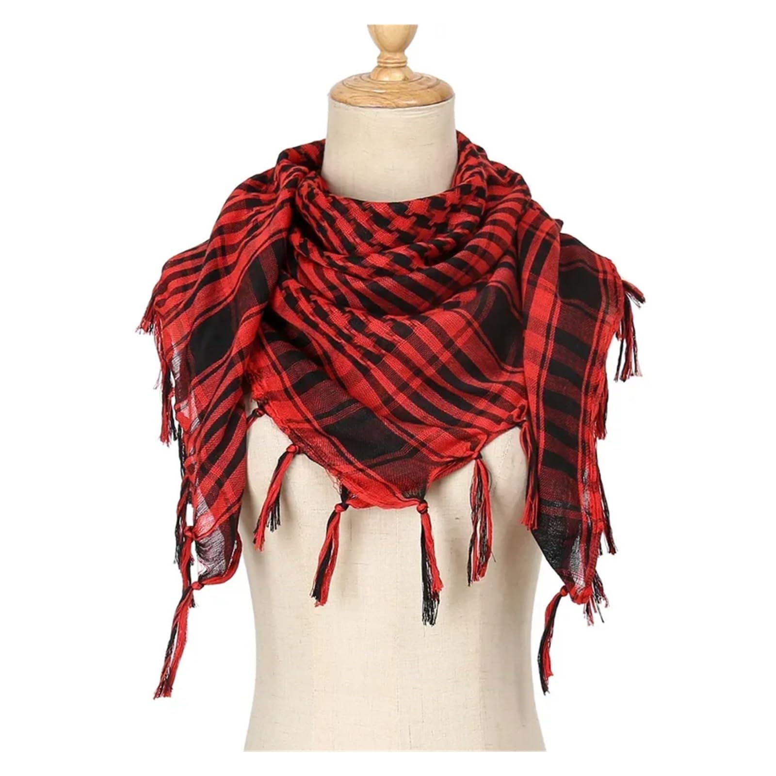 Bufanda Invierno Bufanda a cuadros for hombre y mujer, ligera, de algodón, for invierno, cuadrada, for cuello Unisexo