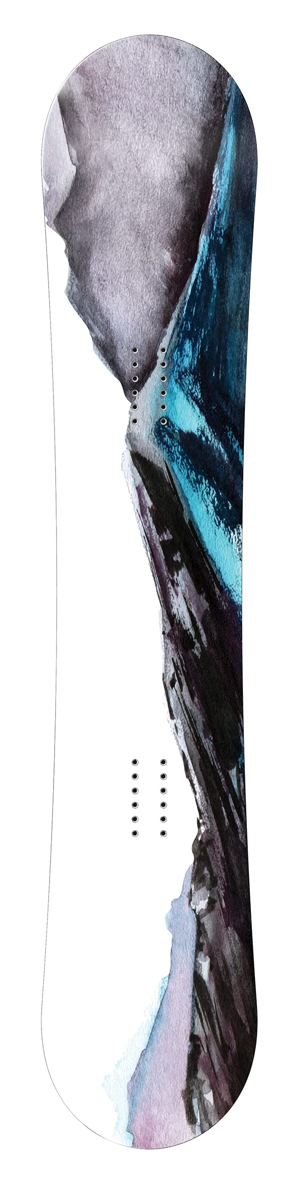 Snowboard Wrap 340 - Painted Mountain Scene Design Snowboard Graphic Decal - Includes Application Squeegee - 14 inch x 65 inch fits most snowboards