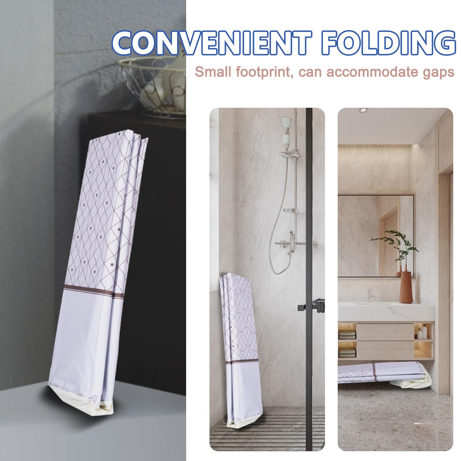 Vasca da Bagno Pieghevole e Portatile per Doccia, Autoportante per Bagno Caldo e di Ghiaccio, per Adulti e Bambini, 65x65x70cm (Grigio+Marrone)