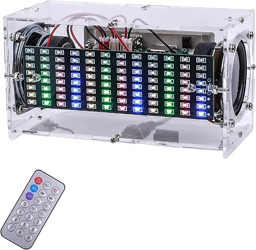 MiOYOOW Spectrum Kit de altavoces compatibles con Bluetooth, kit de práctica de soldadura SMD, mini USB, kit de amplificador estéreo de sonido para
