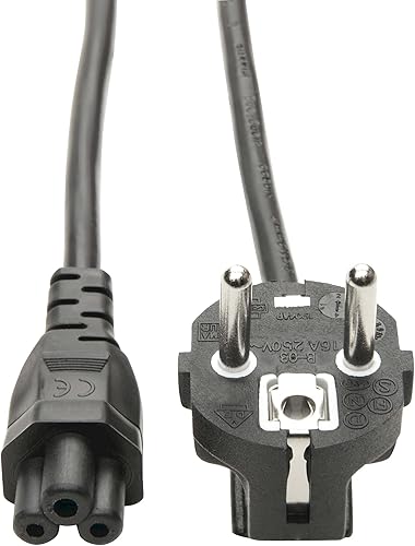 Tripp Lite Cable de alimentación europeo de 2 clavijas para computadora (C5 a SCHUKO CEE 77) 6 pies (P058-006)