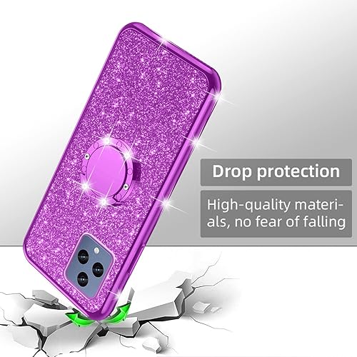 Miniatura 5 de Funda para T-Mobile Revvl 6 5G (no Revvl 6 Pro), Funda para T-Mobile T Phone 5GRevvl 6X Niñas Mujeres Glitter Linda Cubierta Transparente de