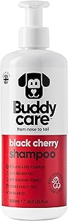 Black Cherry Dog Shampoo by Buddycare | Deep Cleansing Shampoo for Dogs | Black Cherry Scented | with Aloe Vera and Pro Vitamin B5 (16.90oz)