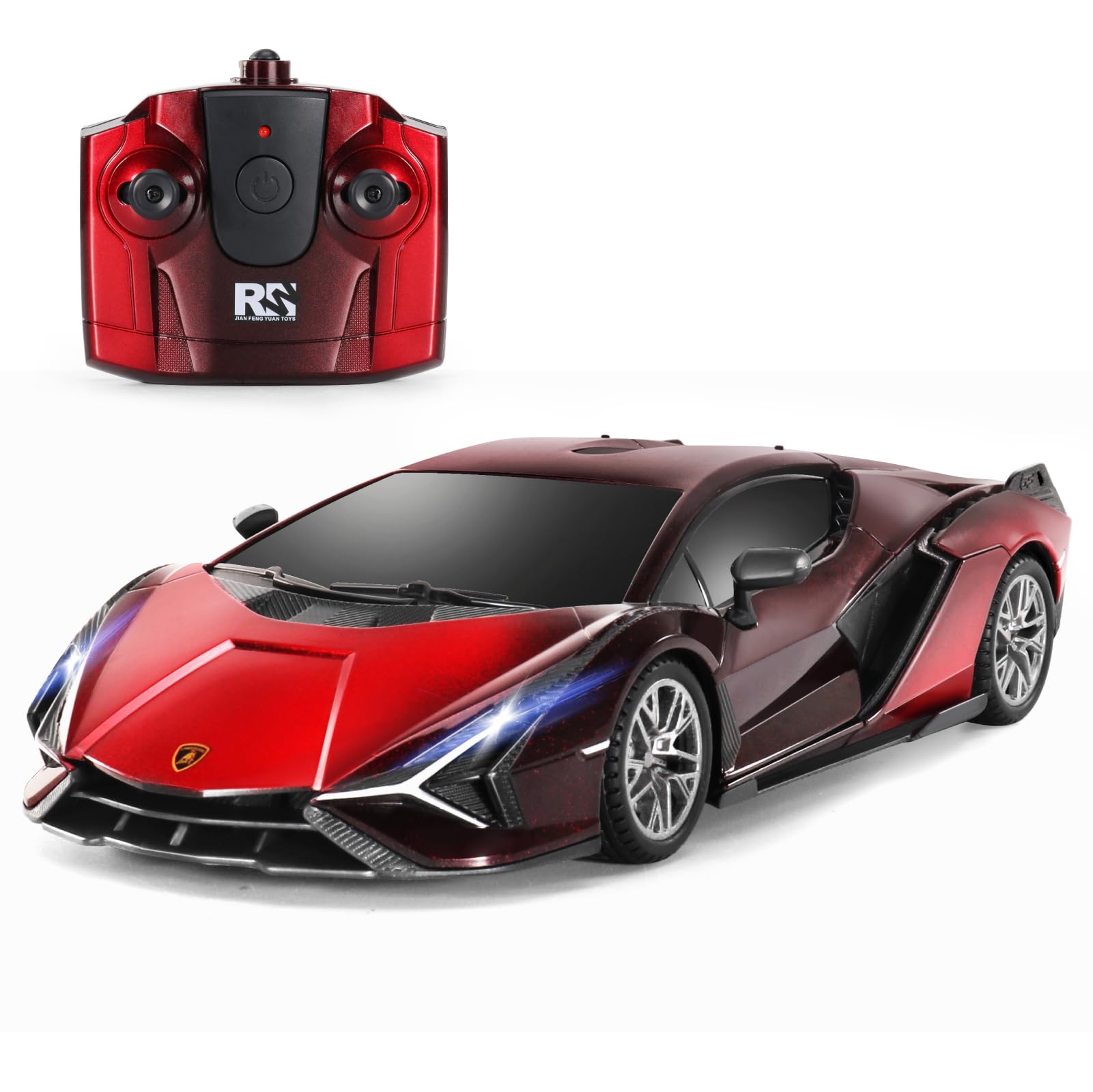 1/24 Licensed Lamborghini Sián FKP 37 RC Car LED Toy for Boys 6-12