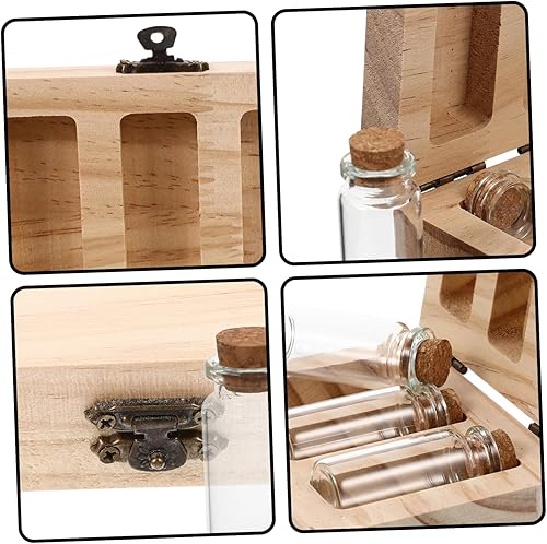 Miniatura 9 de IMIKEYA Caja de 2 piezas de cordón umbilical bandeja dental caja de dientes de madera maciza conmemorar botella pp estante de almacenamiento botella