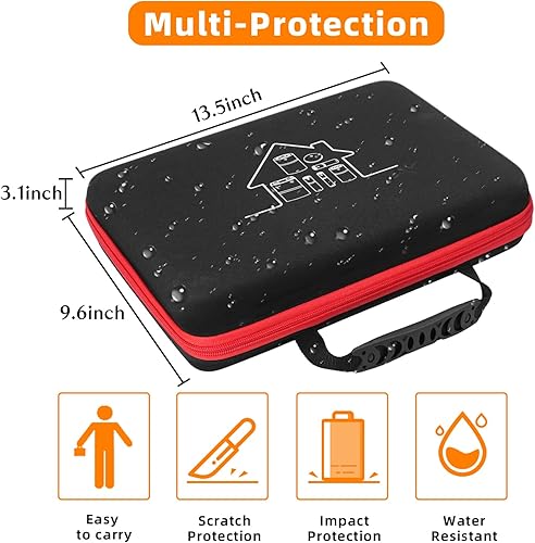 Miniatura 3 de HESPLUS Estuche organizador de batería, grande e impermeable, contenedor para más de 210 baterías AA AAA C D 9V 3V - con probador de batería BT-168,