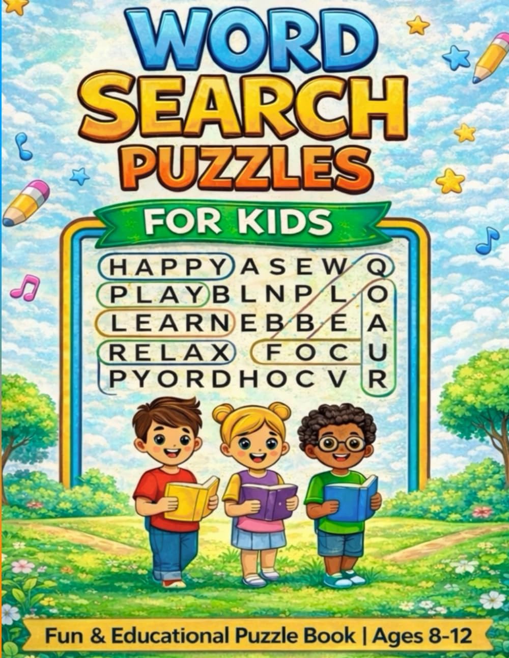 WORD SEARCH PUZZLES: 100 Fun & Challenging Mind Games for Kids & Teens (Ages 8–12)