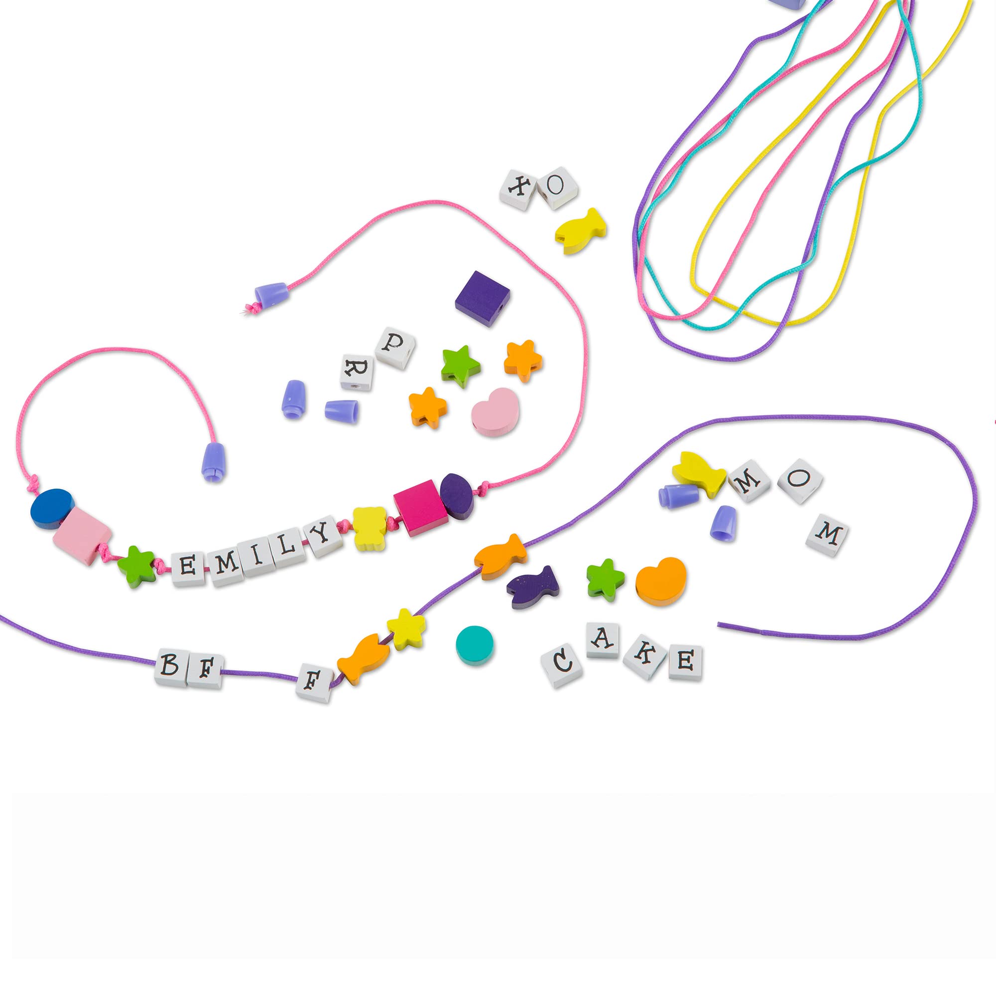 Melissa & Doug Arts and Crafts Beads, Multicolor, Wooden Stringing Beads - Image 2