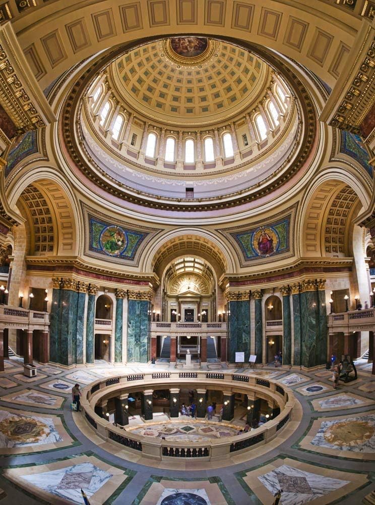 Capitol, Madison Wisconsin, Rotunda and Dome11x14 matted Color Photograph