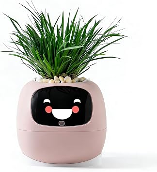 Ivy 2nd Gen Smart Plant Robot Interactive AI Pet with 100+ Emotional Expressions, 15+ State Reminders,54+ Plant Care Guides,Cute Desk Companion for Home Office, Unique Gift Pink