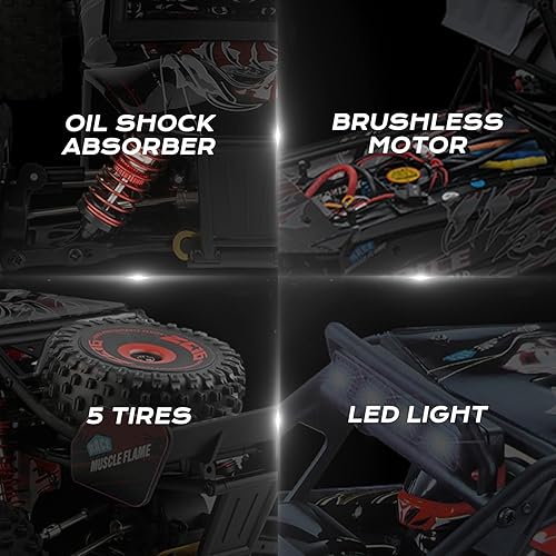 Miniatura 5 de CKYSCHN WLtoys 124016 (V2) - Autos de control remoto rápidos de 46.6 mih sin escobillas, auto de control remoto rápido a escala 112 4 x 4, auto de