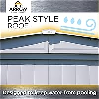 Vista 6 de Arrow Cobertizo clásico de metal, 14 x 12, gris flauta