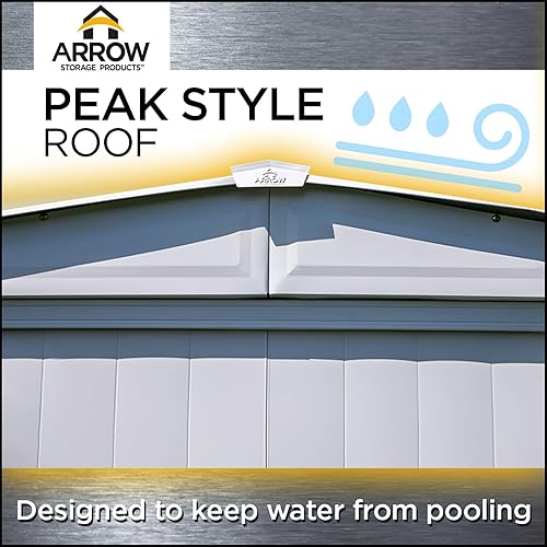 Miniatura 5 de Arrow Classic Cobertizo de metal, 14 x 12, carbón