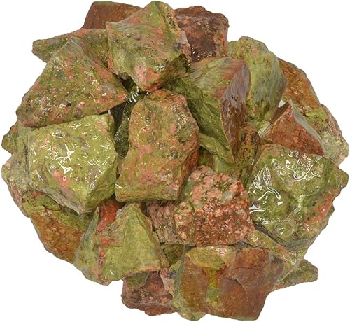 1 libra de piedras en bruto de unakita de la India, rocas crudas perfectas para pulir, pulir lapidario, reiki, curación de cristales y manualidades