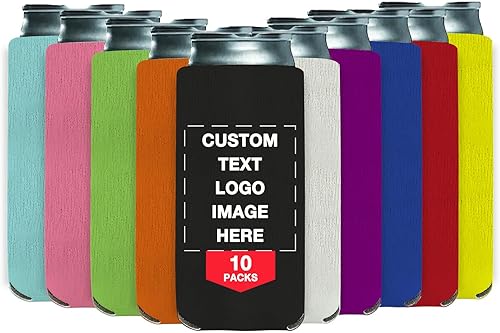 Miniatura 9 de Funda delgada personalizada para enfriadores de cerveza de 1 a 150 piezas, soporte aislado personalizado para latas de bebidas con imagen, logotipo,